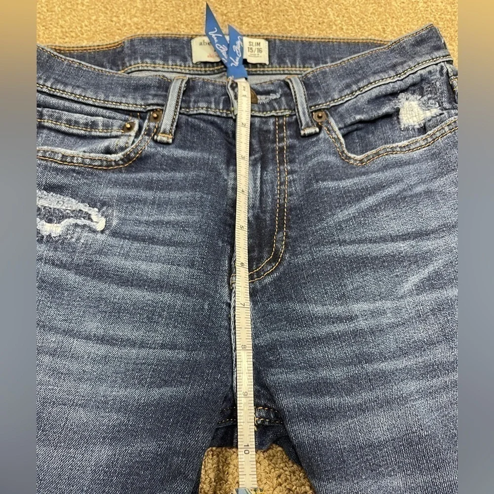 Abercrombie Kids: Boys Distressed Blue Skinny Jean, Boys 15/16